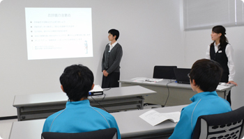 川中島中学校 接客接遇委員会の様子